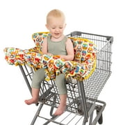 Homeries Shopping Cart Cover for Babies & Toddlers - High Chair Seat Cover for Restaurants & Homes - with 2 Toys Attached - for Boys & Girls