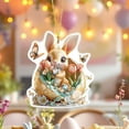 thumbnail image 3 of ddioayh Easter Decoration 2D Flat Easter Bunny Acrylic Pendant with Adorable Design for Indoor Outdoor Use Festive-Theme-Decor Party Decor, 3 of 6