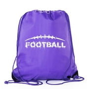 Football Party Bags | Football Drawstring Cinch Backpacks for Team Events, Birthdays, and More!