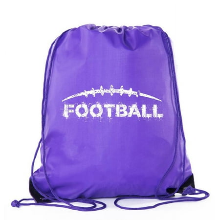 Football Party Bags | Football Drawstring Cinch Backpacks for Team Events, Birthdays, and More!
