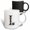 Multicolor, variant on 3drose, Ideally Chic Letter I. Halloween Monogram, Broom, Wizard Hat, Cat, 11oz Mug