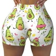 thumbnail image 2 of Balery Avocado Playing Music Pantalones cortos de entrenamiento estampados para mujer, sin costuras, ajustados, para gimnasio, yoga, correr, deportes, ejercicio activo, fitness.-XX-Large, 2 of 8