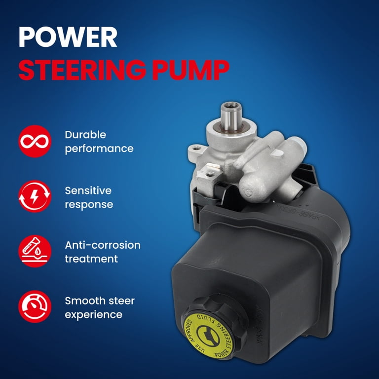 Moca Autoparts Power Steering Pump Fit for 2002-2007 Chevrolet Trailblazer 4.2L & 2002-2009 GMC Envoy 4.2L & 2006-2009 Saab 9-7X 4.2L psp65990