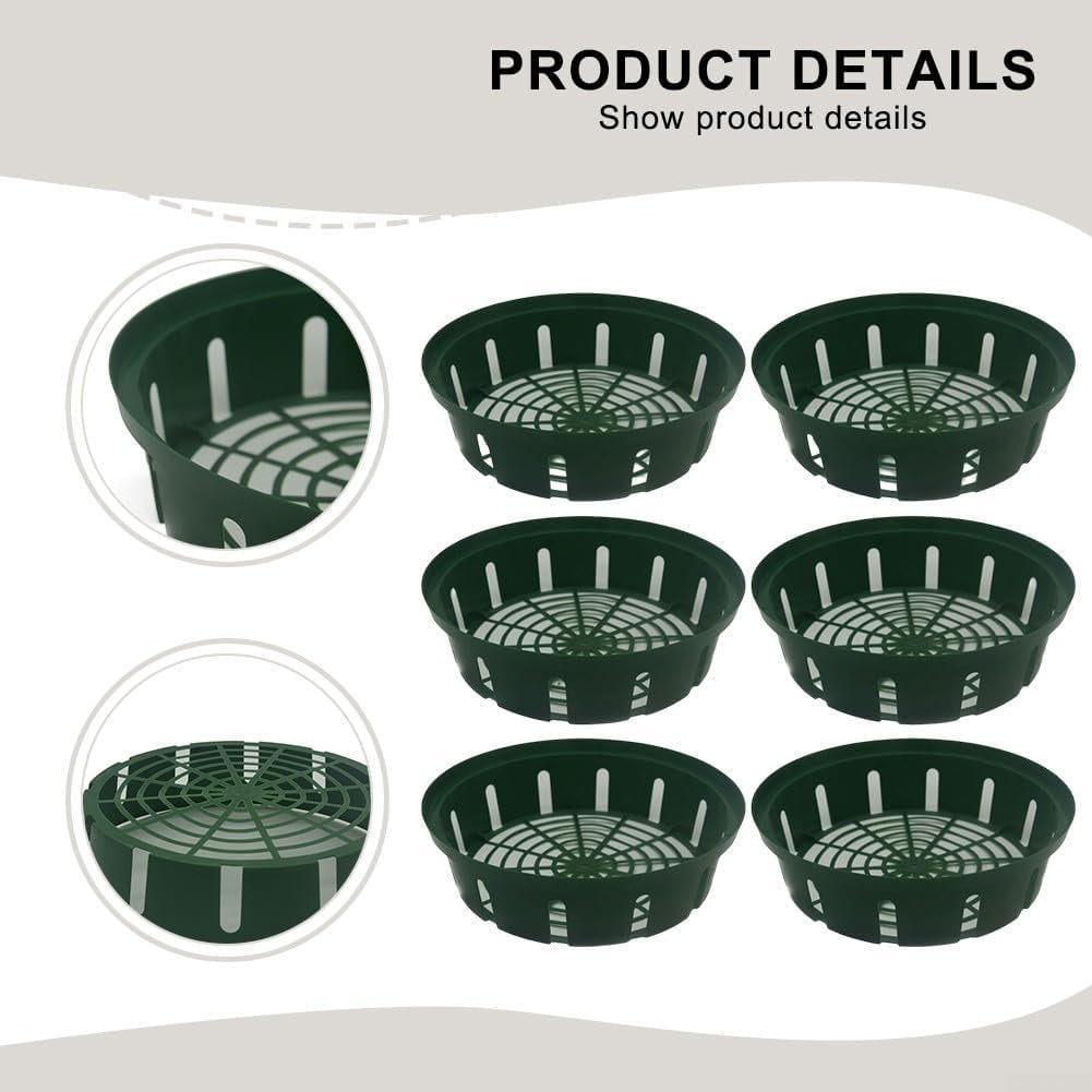 ABPETE 6-Pack Lightweight Flower Pot Baskets - Durable & Stylish Planters for Indoor/Outdoor Gardening, Home Decor & All Planting Needs