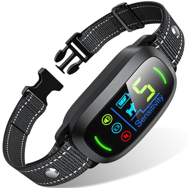 Collar antiladridos FAFAFROG recargable para perros con 5 puntos de sensibilidad