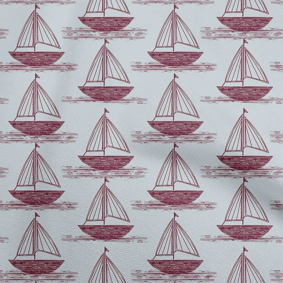 oneOone Georgette Viscose Light Grayish Blue Fabric Beach Boat Sewing Material Print Fabric By The Yard 42 Inch Wide