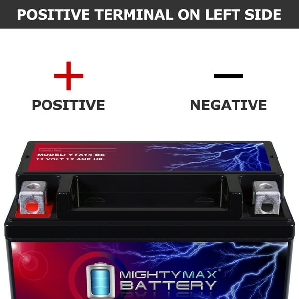 YTX14-BS Battery Replaces Kawasaki 1100 ZX1100-C Ninja ZX-11 95-01
