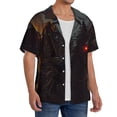 thumbnail image 2 of Fotbe Cool Skull Western Cowboy Camisa Estampada de Manga Corta para Hombre, Casual de Verano, Estilo Playero, Sin Arrugas-X-Large, 2 of 5