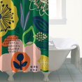 thumbnail image 4 of Art Abstrait Rétro Floral Botanique (3) Rideaux de Douche Doublure de Douche Réutilisable, Rideau de Bain Décoratif en Polyester, Ensemble de Rideau de Douche avec Doublure à Boutons-Pression, 72x72 Pouces, 4 of 4