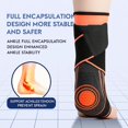 thumbnail image 2 of AIOMUO Youth Heel & Ankle Sleeve for Kids, Sever's Disease, Heel Pain Relief & Growth Plate Support, Compression Brace for Soccer, Basketball & Running - Orange (Large), 2 of 4