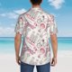 thumbnail image 4 of Balery Romantic Travel In Paris Camisas hawaianas de manga corta para hombre, camisas playeras de corte holgado, camisas de vacaciones con botones,Large, 4 of 7