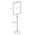 thumbnail image 4 of 18"W x 24"H Two-Sided Slide-In Floor Stand on Chrome Base, 4 of 4