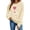 Beige, variant on FAWUUDO Womens Valentines Day Sweatshirt Heart Print Crewneck Long Sleeve Pullover Casual Comfortable Romantic Gift for Her White XL