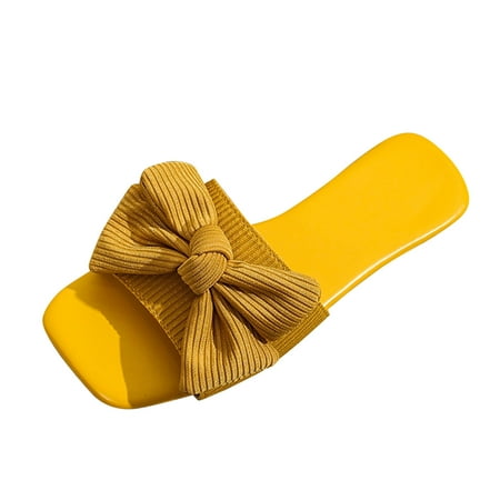 

KI-8jcuD Cute House Slippers For Women Ladies Fashion Solid Color Bow Cloth Open Toe Casual Flat Slippers Long House Slippers Women Animal Slippers For Women Fuzzy Birdies Slippers For Women Moccasi