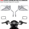 thumbnail image 2 of Universal Chrome Motorcycle Mirrors, 10mm Rear View Side Mirrors Handle Bar End_Special Gift, 2 of 5