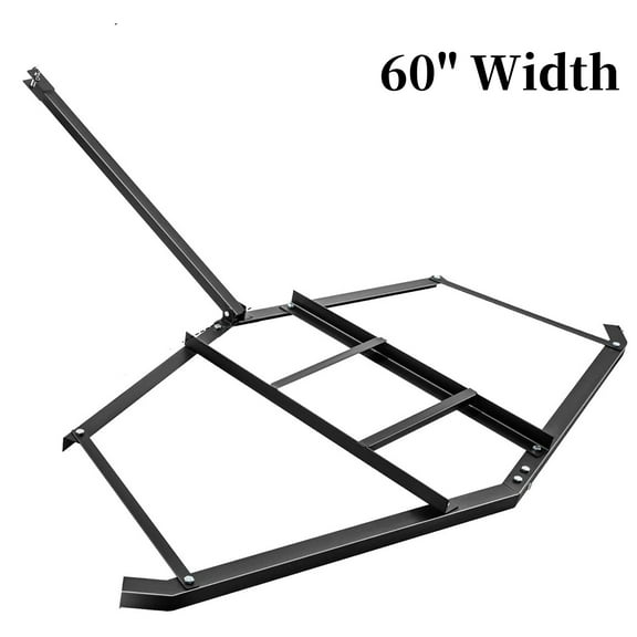 Pinypikaka 60"/66"/84"/90" Width ATV Drag Harrow with 2 Adjustable Bars Driveway Drag Grader for Landscape Leveling or Sod Prepping for Farm Garden Field