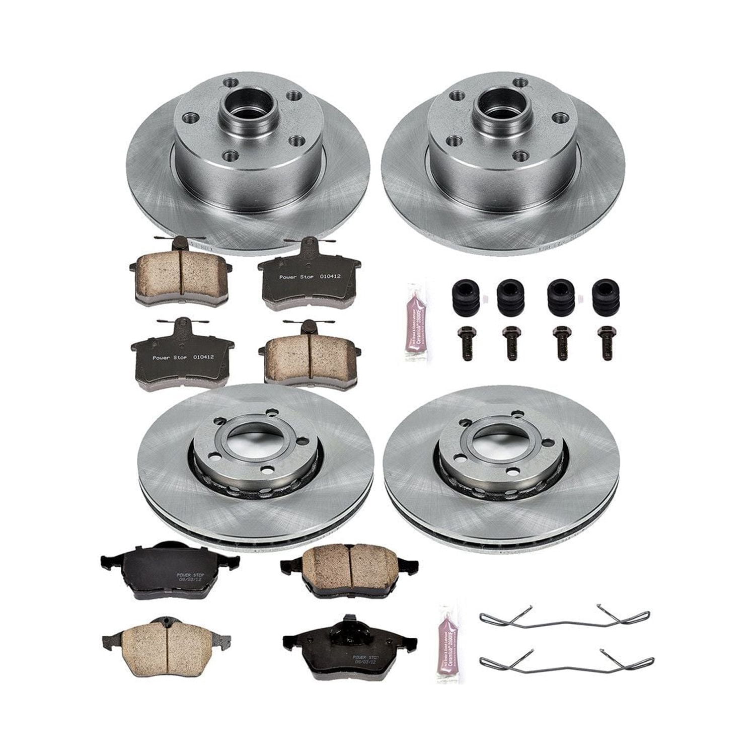 Power Stop Front and Rear Stock Replacement Brake Pad and Rotor Kit KOE2823