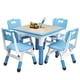 thumbnail image 1 of 4 - seat para niños mesa y sillas set con height - adjustable para niños pequeños escritorio y superficie con grafiti, 1 of 5