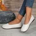 thumbnail image 4 of HAOTAGS Womens Closed Toe Shoes Flat Spring Summer Dressy Shoes White Size 8.5, 4 of 8