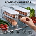 thumbnail image 6 of Egg Dispenser for Refrigerator Automatic Rolling,Organizer with Timer Freshness, Covered Dispenser Holds 12 Large Eggs , for Refrigerator, Kitchen, Cabinet & Desktop, 6 of 7