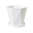 thumbnail image 6 of Hvmvliv Flower Pot Thickened Large Plastic Flower Pot for Balcony Household - 15.5x14.5cm Plant Planting Potted with Saucer and Drainage Holes White, 6 of 6
