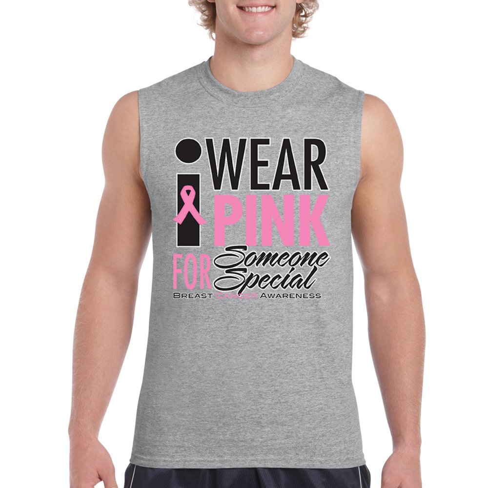Artix Mens I Wear Pink for Someone Special Ultra Cotton Sleeveless T