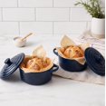 thumbnail image 3 of Mini Cocotte Ceramica KooK Set de 4 Cazuelas con Tapa 12oz Gres para Horno, 3 of 5