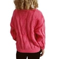 thumbnail image 6 of Liacowi Women Juniors Knit Pullover Long Sleeve Loose Fit Sweater Teen Girl Fall Winter Cable Jumper Knitwear Tops, 6 of 9