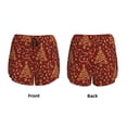 thumbnail image 3 of Rateoe Christmas Tree On A Red Background Printed 2 in 1 Women's Workout Shorts for Athletic Gym Running Shorts with Phone Pockets-Medium, 3 of 7