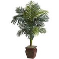 thumbnail image 1 of Nearly Natural 5937 4.5ft. Golden Cane Palm with Decorative Container,Green,4.5-Feet, 1 of 5