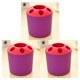 thumbnail image 5 of Wosthever Soporte poroso para cepillo de dientes, soporte para de dientes, tubo para cepillo de para parejas, bloque de bolígrafo Violeta 3piezas, 5 of 6