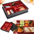 thumbnail image 4 of Minimalist Japanese Bento Box with 5 Compartments - Small Size (27*21*6CM) for Food, Portable & Durable Takeaway Container for Restaurants, Sushi, Meal Prep; Easy to Clean, Lightweight Design for, 4 of 6