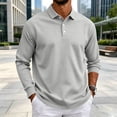 thumbnail image 6 of FGVCTG Men's Golf Polo Shirts Casual Long Sleeve Lightweight Pullover Top Soft Breathable Golf T-Shirt for Daily Wear Light Gray M, 6 of 6
