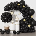 thumbnail image 1 of Kit de globos RUBFAC de látex negro, 129 unidades, para decoración de fiestas, 1 of 7