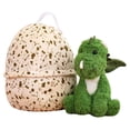 thumbnail image 2 of Large Hatching Dinosaur Egg Plush Toy Set, 2-in-1 Baby Pterosaur Stuffed Animal, Soft Green Dino Kids Gifts, Easter Basket Stuffers, Birthday Presents for Boys, Cute Cartoon Room Decor, 2 of 9