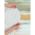 thumbnail image 4 of Grunge Reversible Bedspread Set, Watercolor Style Modern Abstract Art Design with Brush Stroke Effects, Pillow Shams & Comforter Microfiber Bedding Set, 3 Sizes, Sage Green Apricot, by Ambesonne, 4 of 4