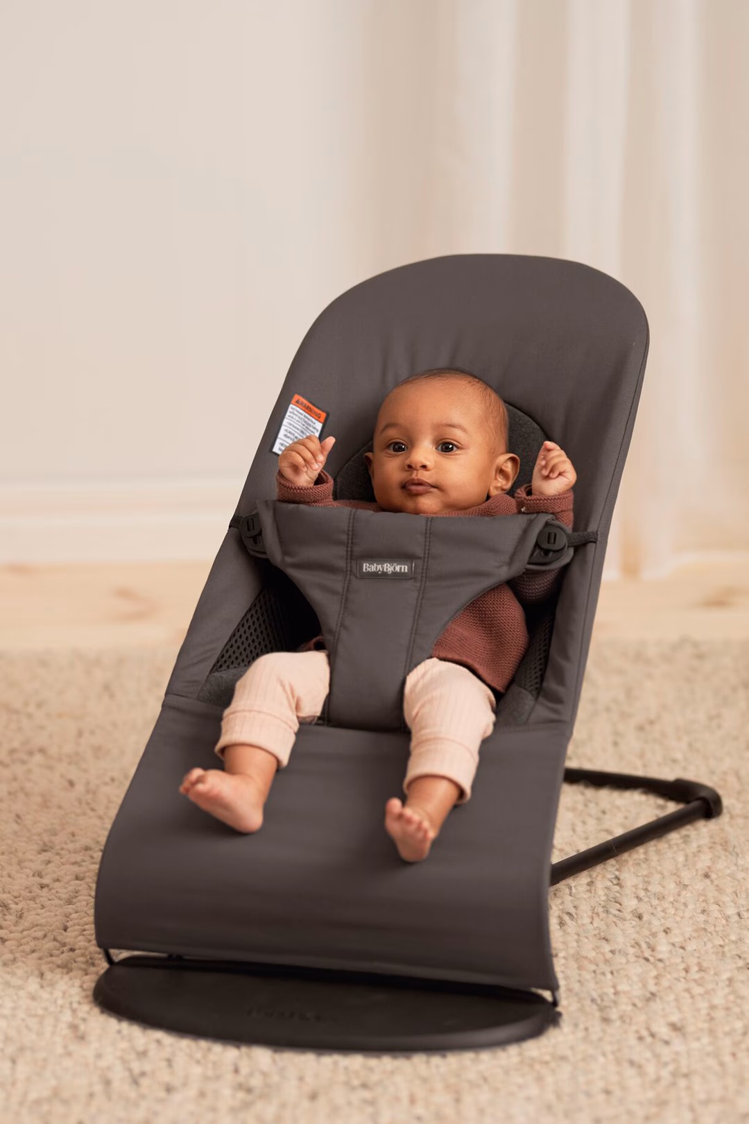 BabyBjorn Bouncer Balance Soft, Woven/Jersey, Tri-Fabric, Dark Grey