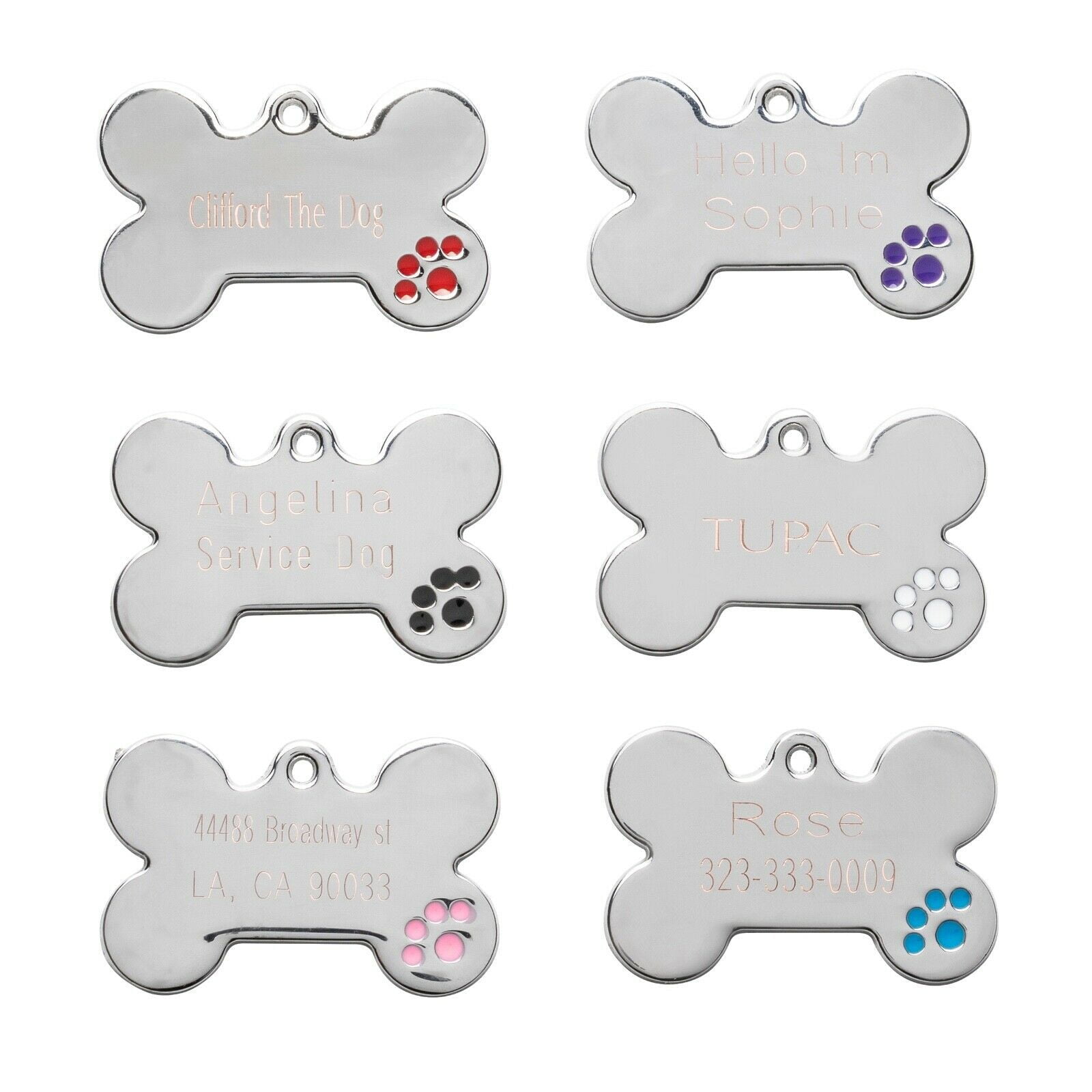Dog Tags Dog Bone ID Tag Engraved Bone Shaped Pet ID Tags DIY Engraved Cat Dog ID Tags Personalized Pet ID Name Tags pet blank dog tag Walmart