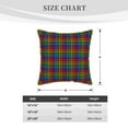 thumbnail image 2 of KLL Rainbow Houndstooth Decorative Throw Pillow Covers Velvet Soft for Couch Sofa Bedroom Living Room Outdoor (No pillow core)- 20"x20", 2 of 5