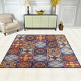 thumbnail image 3 of Dreamtimes Mexican Talavera Ceramic Tile Area Rug, 4'x5' Pet & Child Friendly Carpet for Living Room Bedroom Dining Room,Indoor Outdoor Soft Rug Washable Non Slip Comfortable Area Rug, 3 of 6