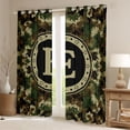 thumbnail image 2 of Erosebridal Teens Green Brown Camouflage Black Out Curtains,Personalized Initial E Curtains Pack of 2 (42x63 Each), 2 of 6