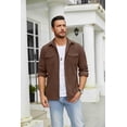 thumbnail image 6 of COOFANDY Men's Button Down Waffle Shirt Jacket Casual Long Sleeve Shacket Lightweight Overshirts with Flap Pockets, 6 of 6