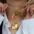 thumbnail image 3 of HIJONES 12 Birth Flower Square Tag Pendant Necklaces for Women Jan. to Dec. Guardian Month Flower Pendant Engraved Dainty Jewelry May Lily, 3 of 6