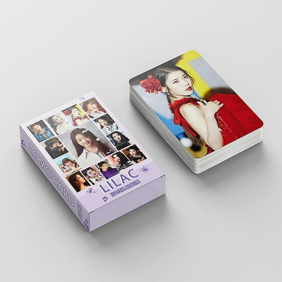 55pcs/ Kpop Iu Lomo Card Hd Photo Fan Collection Lilac Lee Ji Eun Idol Card Album Gift (FFIY)