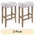 thumbnail image 1 of Banco Alto para Cocina y Barra – Silla Tapizada en Gris con Cojín Acolchado con Diseño Moderno con Estructura de Madera y Detalles Metálicos Set de 2 Piezas Gaon, 1 of 7