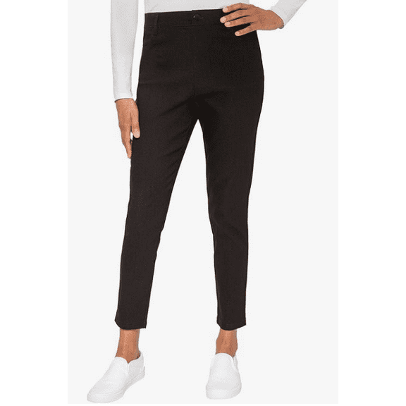 Mario Serrani Women's Textured Pull On Pants Black Medium