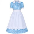 thumbnail image 5 of WOYY Little Girl's Garden Style Short Sleeve Dress with Apron Hat Long Dress, Sizes 4-12, 5 of 6
