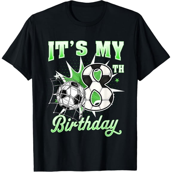 It's My 8th Birthday Football Shirt 8 Years Old T-Shirt