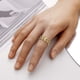 thumbnail image 4 of Anillos para mujer, regalos para mujer, anillo minimalista con diseño de hoja de oreja blanca para mujer, accesorios de joyería de compromiso, anillo para mujer y niña., 4 of 4