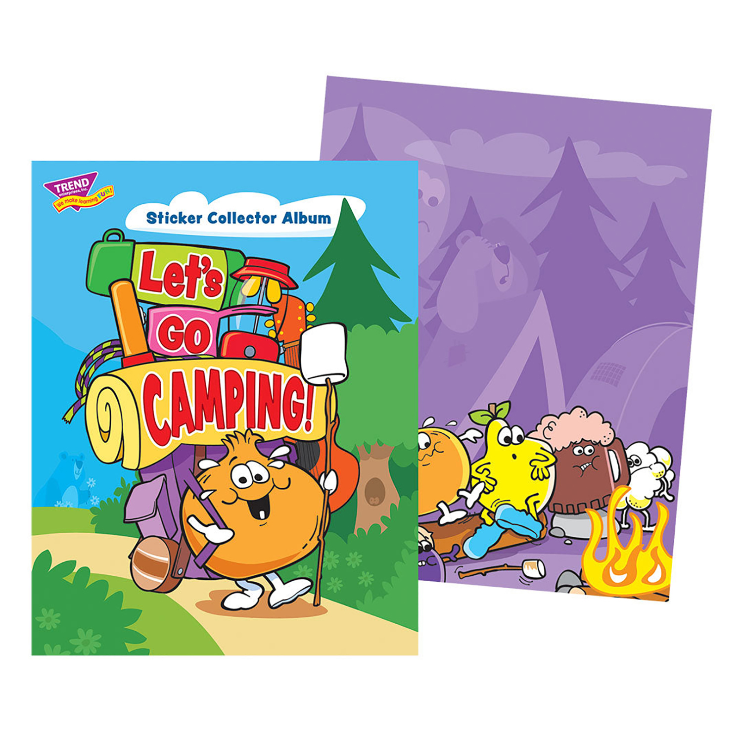 TREND Let's Go Camping Sticker Collector Album - Large, Pack of 3